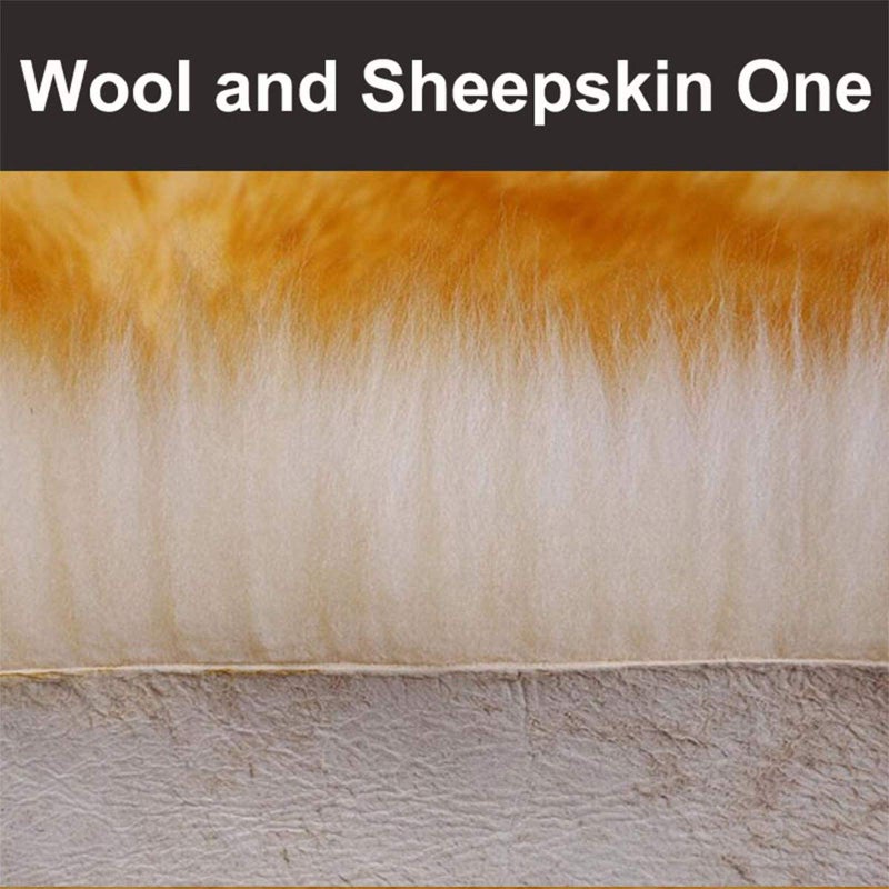 SPANICE 3 Pcs Car Steering Wheel Cover & Handbrake Cover & Gear Shift Cover Set Faux Wool Warm Winter (White&Gray) - Image 5